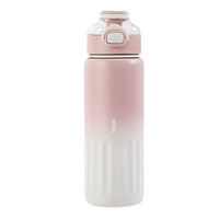 Xiaochariji Insulated Straw Water Bottle, Portable Stainless Steel, Large Capacity for Students
