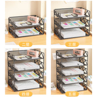 Desktop File Organizer Rack for A4 Paper Documents and Books