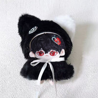 Doll Cloak Cape for 10cm/20cm Cotton Dolls, Cute Starry Rabbit Fur Design