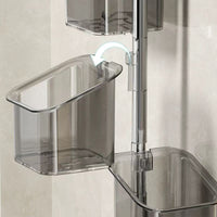 Suction Cup Wall-Mounted Storage Rack for Kitchen and Bathroom, Rotatable Organizer for Spices, Cosmetics, and Toiletries