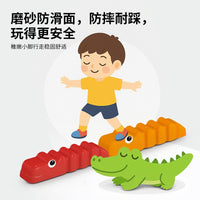 Kids' Crocodile Rainbow Stepping Stones for Balance Training and Sensory Play