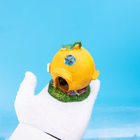 Aquarium Simulation Orange House Ornament for Fish and Shrimp Breeding Hideout