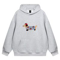 Dachshund Print Hoodie for Men and Women, Loose Fit, Autumn/Winter