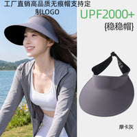 UV Protection Sun Visor Hat for Women, Foldable Wide Brim Empty Top Design