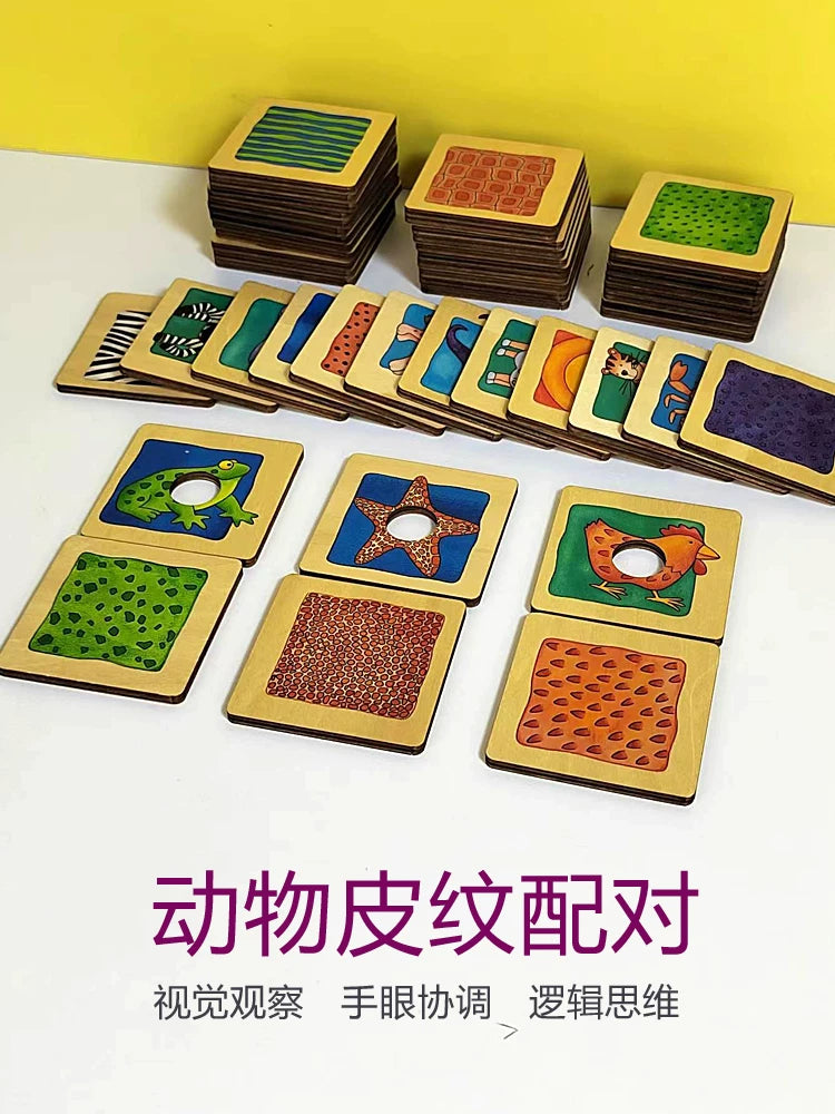 Animal Pattern Matching Montessori Early Education Toy for Toddlers and Kids