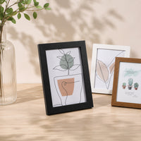 Minimalist Wooden Photo Frame for Tabletop or Wall Display, Various Sizes