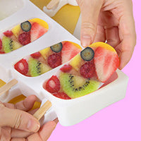 Oval Ice Cream Bar Molds with Lids and Sticks, Easy Release DIY Popsicle Maker for Home
