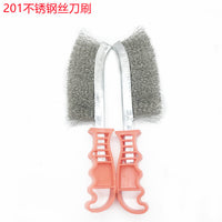 Copper Plated Steel Wire Brush Set for Rust Removal and Crevice Cleaning with Plastic/Wooden Handle