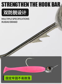 Weedless Swimbait Jig Head with Spoon Lip for Bass Pike Walleye Fishing Soft Lures