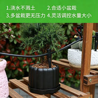 Adjustable Drip Irrigation Kit with Black Tubing for Garden Automatic Watering