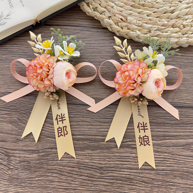 Forest-Inspired Wedding Corsage & Boutonniere Set for Groom, Bride, Parents, and Groomsmen