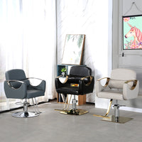 Reclining Hydraulic Salon Chair for Hairdressing, Beauty, and Manicure