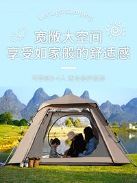 Automatic Pop-Up Camping Tent, Portable Outdoor Shelter for Hiking and Backpacking, Waterproof Sun Protection