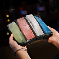 Silicone Ice Cube Tray with Lid for Long Strips and Square Cubes, Reusable Ice Mold for Cocktails and Drinks