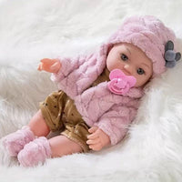 12-inch Floral Print Simulation Doll, Cute Mini Toy Doll