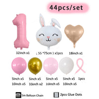 Easter Bunny Balloon Set for Birthday Party Decoration