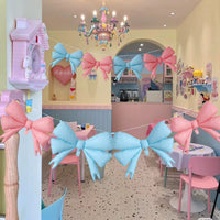 Candy Color Bowknot Butterfly Foil Balloons for Birthday Party & Store Decor