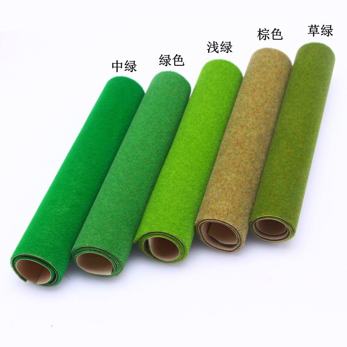 Miniature Landscape Architecture Model Grass Mat Nylon Flocked Lawn for Courtyard Scene