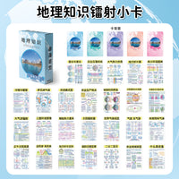 55 Pcs Geography Knowledge Lomo Cards for Students, High-Definition Learning Aid
