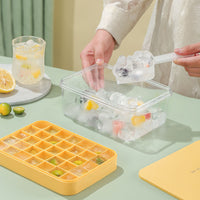 Silicone Ice Cube Tray Mold Set with Lid for Home and Commercial Use, Large Capacity Ice Maker