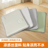 Pet Cooling Mat for Cats and Dogs, Breathable Ice Silk Pad with Straps, Machine Washable
