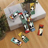 Cute Cat Magnetic Bookmarks, 5-Pack, Double-Sided Magnetic Page Markers for Students