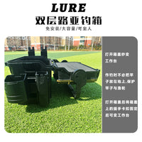 Multifunctional Fishing Tackle Box with Seat and Rod Holder, Large Capacity Lure Storage Case for Outdoor Angling