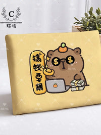 Capybara Student Seat Cushion for Classroom Chair Dorm Stool, Thickened Sponge Core Non-Slip Pad