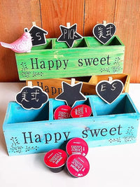 Rustic Wooden Coffee Pod Storage Box Wall Mounted Organizer Multi-purpose Decor