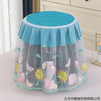 Air Fryer Dust Cover with Lace Embroidery, Fabric Kitchen Appliance Protector