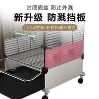 Large Double-Layer Bird Cage with Anti-Splash Guard for Parrots, Budgies, Cockatiels, Mynahs - Deluxe Villa Style