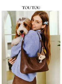 TOUTOU Hobo Tote Bag Large Capacity Shoulder Crossbody Bag for Women