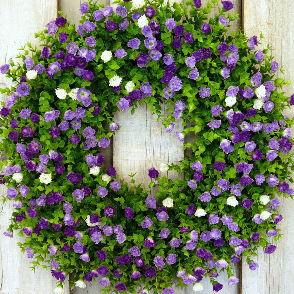 Colorful Eucalyptus and Gypsophila Wreath for Spring/Summer Door Decor