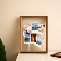 Double-Sided Display Frame for Instax Photos, Postcards, Tickets, and Collectibles
