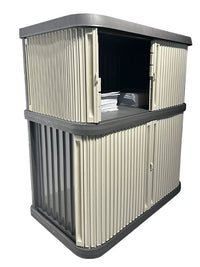 Outdoor Garden Storage Cabinet with Lock, Waterproof and Dustproof, Large Capacity