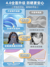 Women's UPF50+ UV Protection Full Face Mask with Neck Cover for Summer