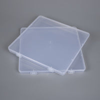 Square Transparent Plastic Storage Box for Hardware, Nail Art Tools, and Cards