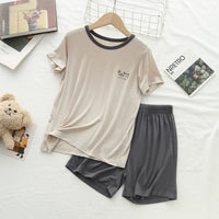Kids' Summer Short Sleeve Pajama Set for Boys, Casual Homewear with Shorts