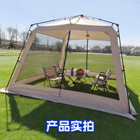 Automatic Pop-Up Camping Tent with Mosquito Net and Sunshade for 8-10 People