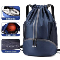 Basketball Backpack with Wet/Dry Compartment and Shoe Pouch for Sports Training