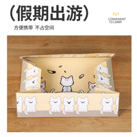 Disposable Foldable Cat Litter Box Portable Semi-Open Thickened Temporary Cat Toilet