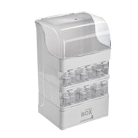 Multi-layer Dustproof Seasoning Storage Rack with Lid for Kitchen Countertop