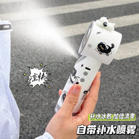 Portable Misting Fan with 1800mAh Power Bank, Handheld Cooling Fan for Outdoor Use