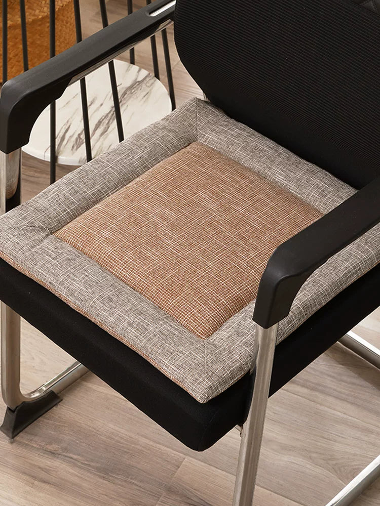 Thickened Cotton Linen Seat Cushion for Office, Dining Chair, or Stool