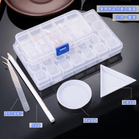 DIY Craft Storage Box with Lid, Clear Plastic Organizer for Beads, Jewelry, Nail Art Accessories