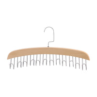 Seamless Solid Wood Multi-functional Hanger for Belts, Ties, Scarves, and Bags