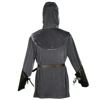 Medieval Knight Tunic Shirt and Cloak Set for Cosplay and Stage Performance