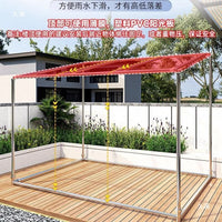 Sloped Roof Outdoor Canopy Greenhouse Rain Shelter for Plants and Drying