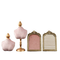 Pink Mannequin Bust Jewelry Display Stand for Necklaces and Pendants
