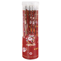 Christmas Theme HB Pencils with Eraser, Barrel of 30 for Students, Sketching, and Exams
